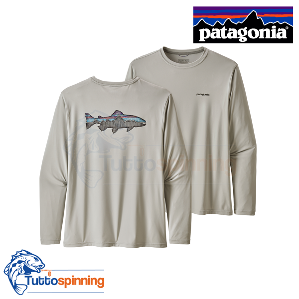 Patagonia Men's Long-Sleeved Capilene Cool Daily Fish Graphi
