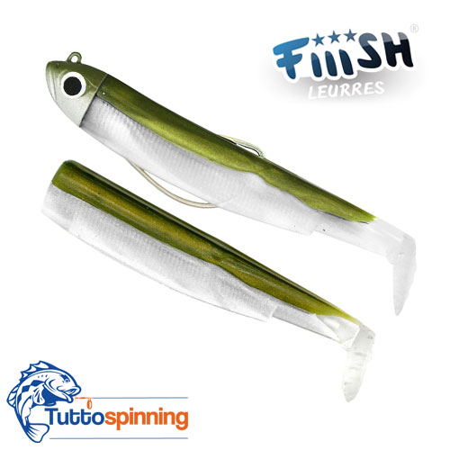 FIIISH BLACK MINNOW COMBO 120 N 3 ESCA 18 gr SPARKLING BROWN SILICONE  SPINNING
