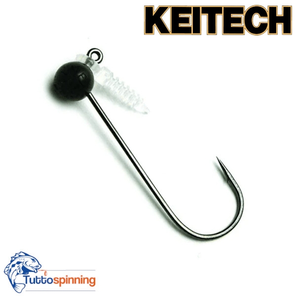 KEITECH Fishing Tungsten FOOTBALL SHAKY Jig Head Hook #3/0